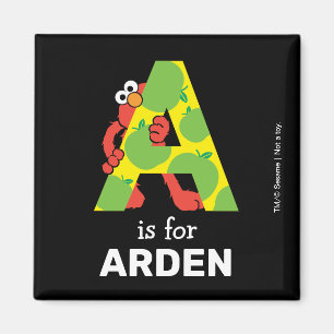 Imán Elmo Alphabet   Una manzana