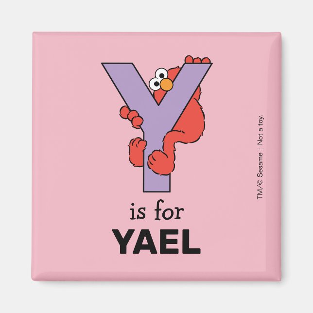 Imán Elmo Alphabet | Y Púrpura (Frente)