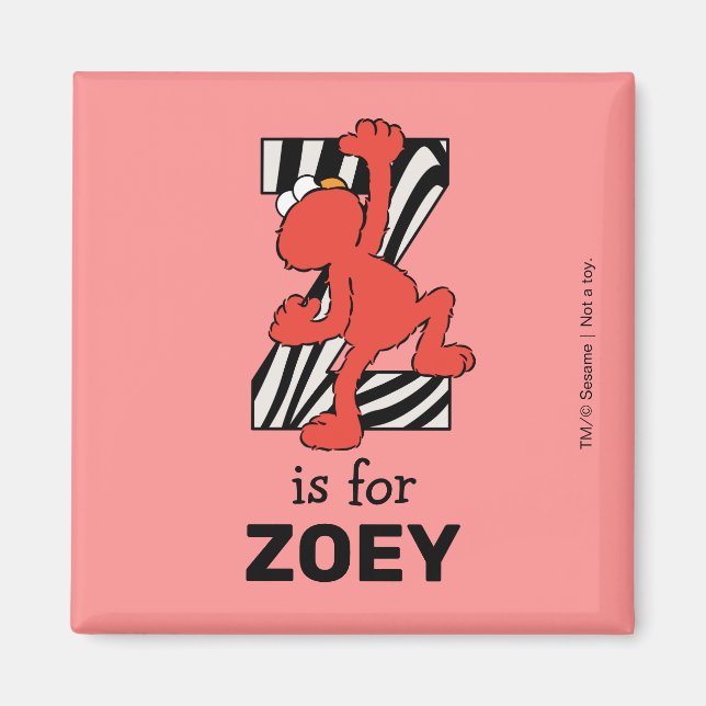 Imán Elmo Alphabet | Z Cebra (Frente)
