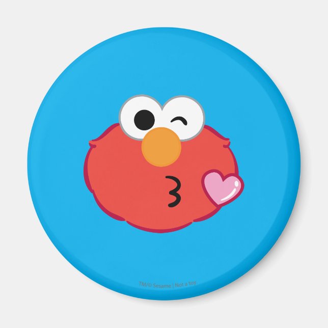 Imán Elmo Face lanzando un beso (Frente)