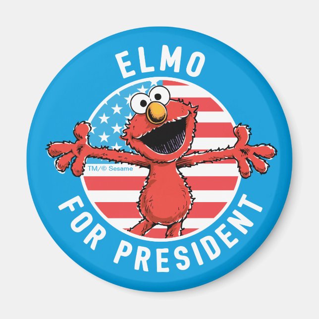 Imán Elmo para presidente - Bandera (Frente)