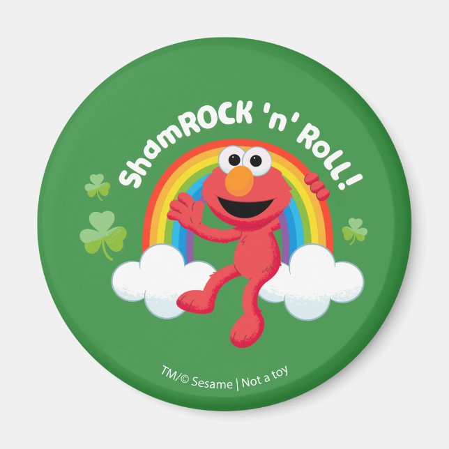 Imán Elmo | Shamrock 'n' Roll Arcoiris (Frente)