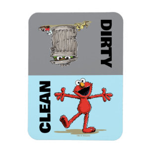 Imán Elmo y Oscar "Limpio o Sucio" Lavavajillas