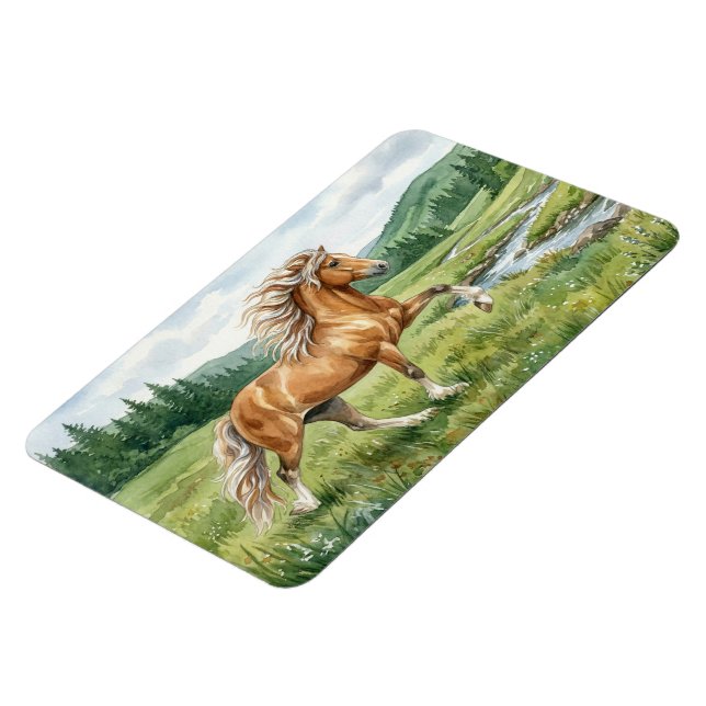 Imán Elska Caballo Islandés Acuarela (Lado Izquierdo)