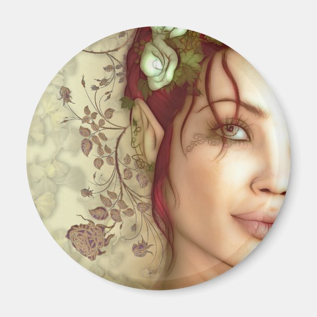 Imán Elven Princess Fantasy Art (Frente)