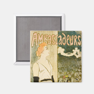 Imán Embajadores Yvette Guilbert por Theophile Steinlen