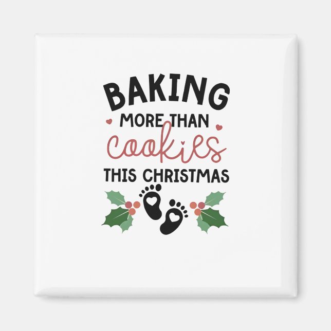 Imán Embarazo de más de galletas esta Navidad (Frente)