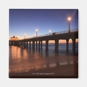 Imán Embarcadero en la puesta del sol, California de