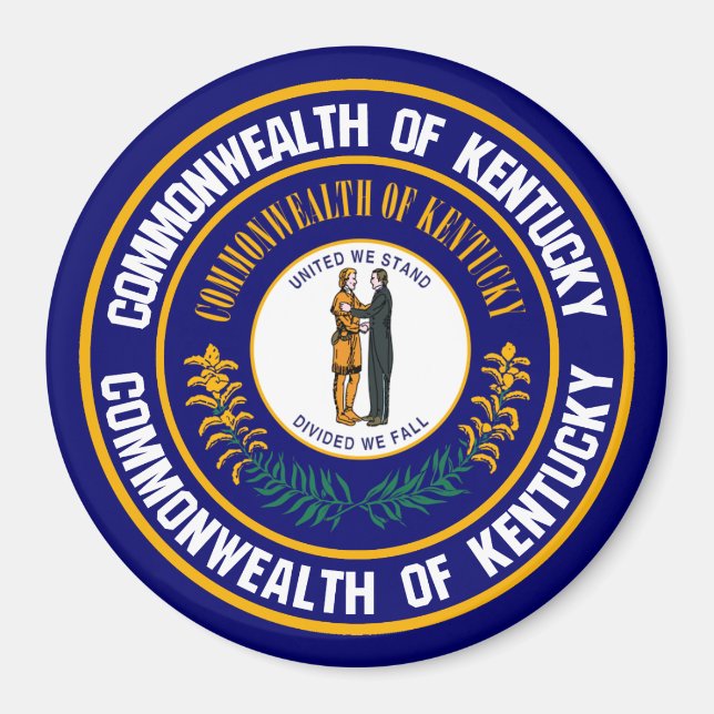 Imán Emblem redondo de Kentucky (Frente)