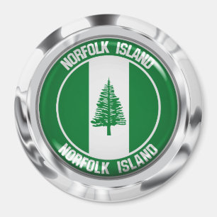 Imán Emblem redondo de la isla de Norfolk
