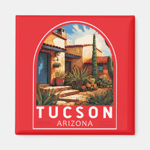 Imán Emblema Artístico de Viajes de Tucson Arizona