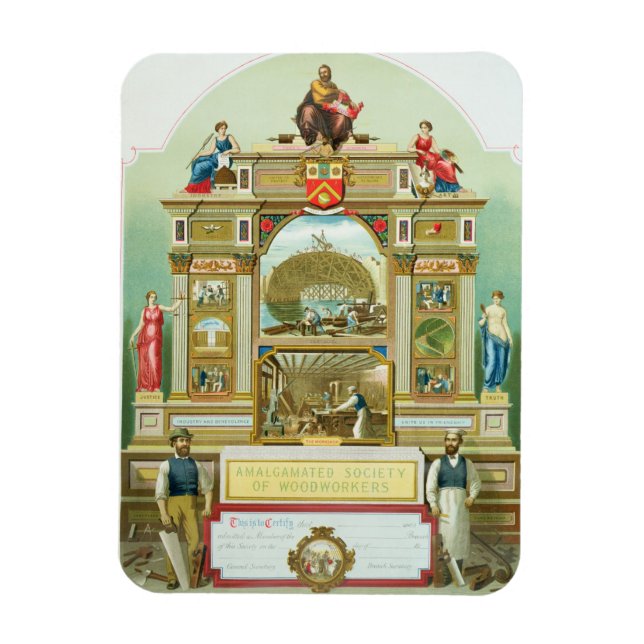 Imán Emblema comercial de la sociedad amalgamada de la  (Vertical)