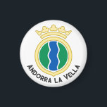 Imán Emblema de Andorra la Vella<br><div class="desc">Emblema de Andorra la Vella,  capital del Principado de Andorra. Escut real d'Andorra la Vella. Atribución de la imagen: Heralder.</div>