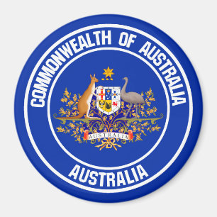 Imán Emblema de Australia redonda
