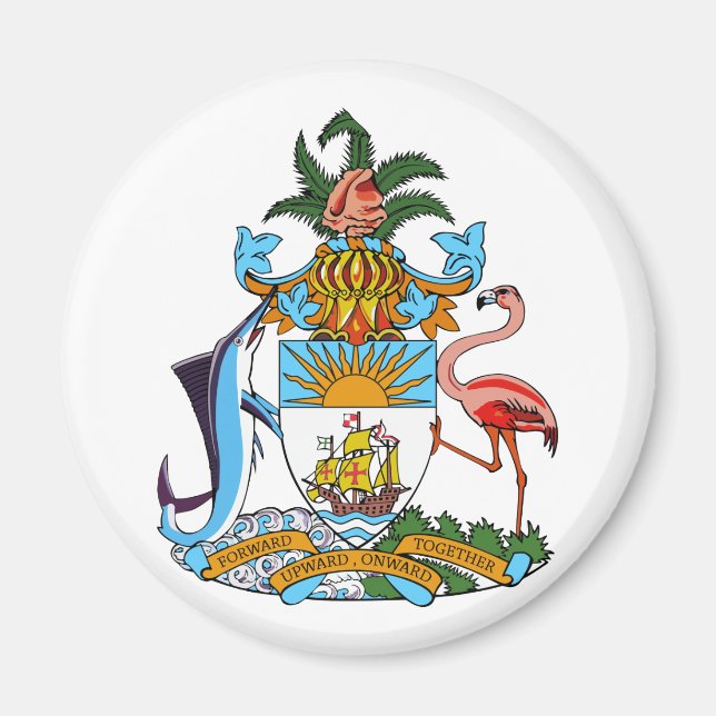 Imán emblema de bahamas (Frente)