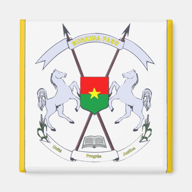 Imán emblema de burkina (Frente)