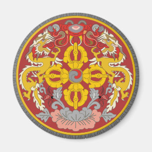 Imán emblema de Bután