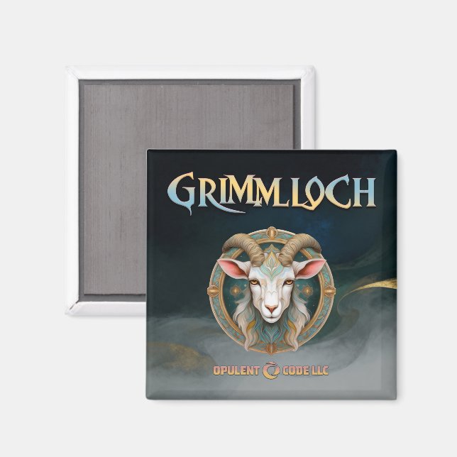 Imán Emblema de Cabra Grimmloch Juego de Rol de Fantasí (Anverso/Reverso)