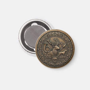 Imán Emblema de caza de bronce