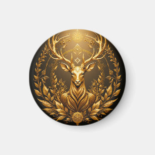 Imán Emblema de Ciervo Dorado