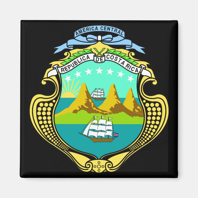 Imán emblema de Costa Rica (Frente)