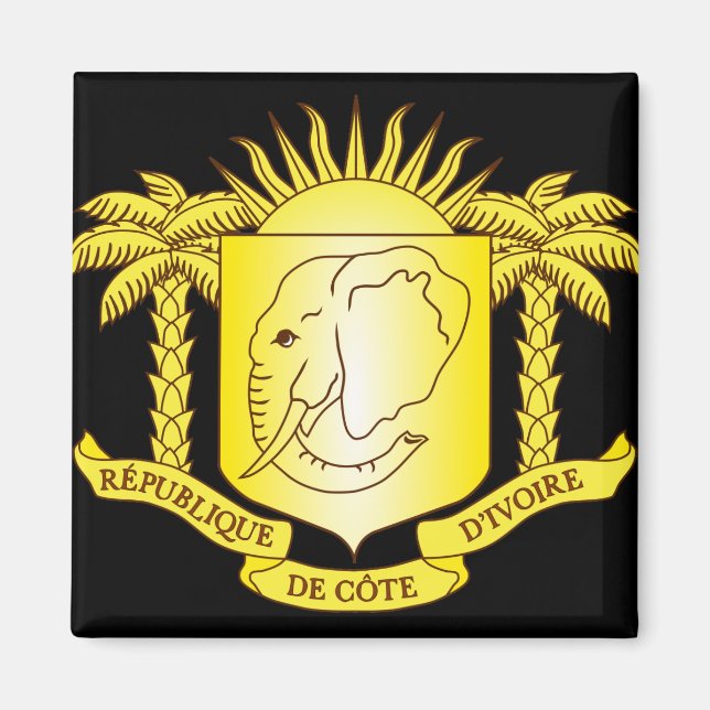 Imán emblema de côte d'ivoire (Frente)