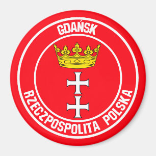 Imán Emblema de Gdansk Round