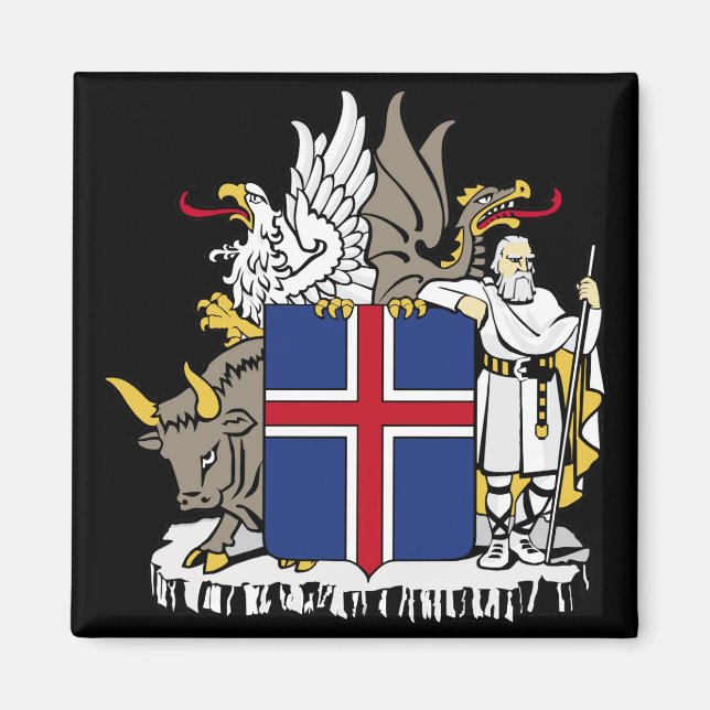 Imán emblema de islandia (Frente)
