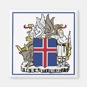 Imán emblema de islandia