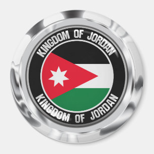 Imán Emblema de Jordania redonda