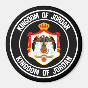 Imán Emblema de Jordania redonda