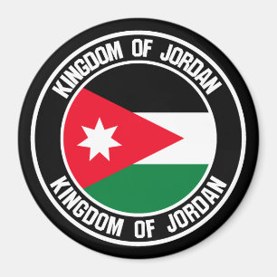 Imán Emblema de Jordania redonda