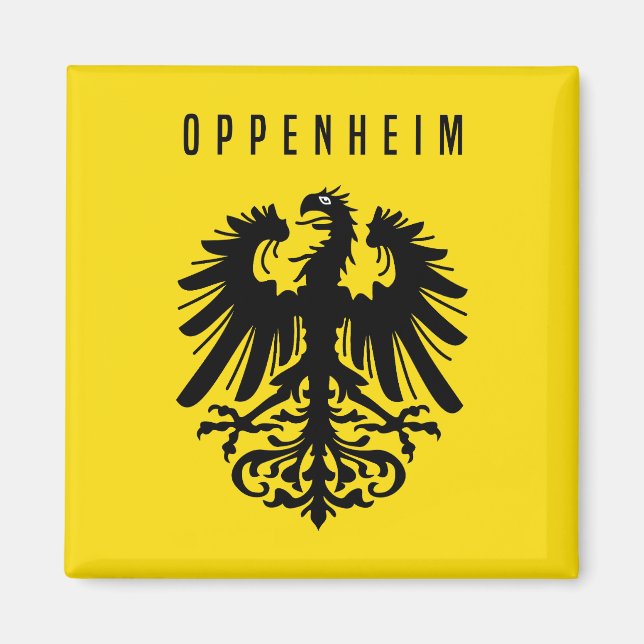 Imán Emblema de la ciudad de Oppenheim Símbolo de Alema (Frente)