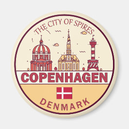 Imán Emblema de la línea aérea de la ciudad de Copenhag