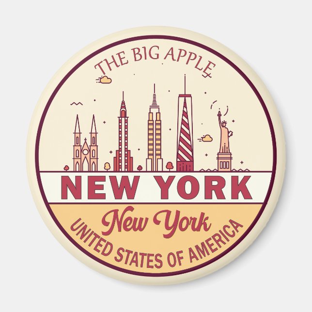 Imán Emblema de la línea aérea de Nueva York (Frente)