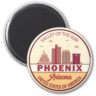 Imán Emblema de la línea aérea de Phoenix Arizona