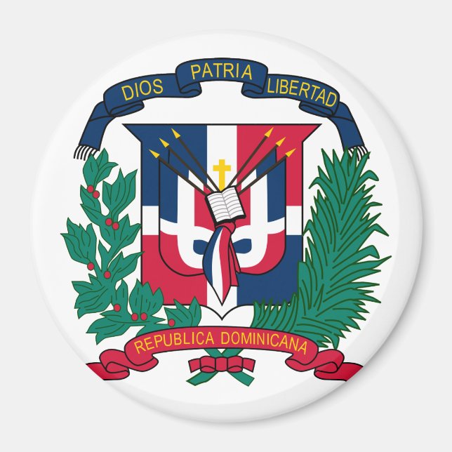 Imán emblema de la república dominicana (Frente)