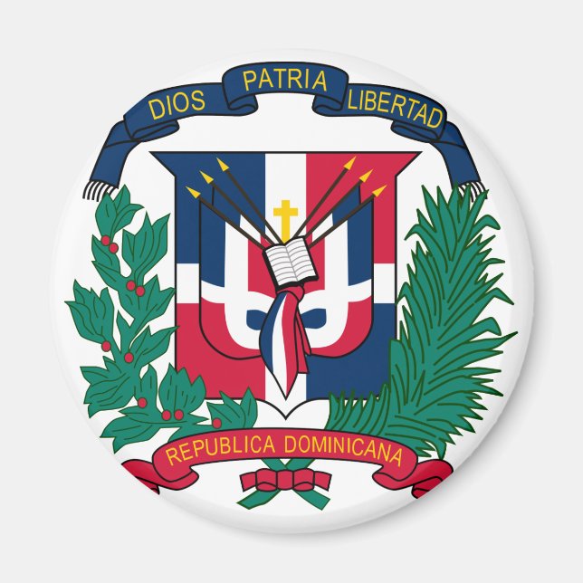 Imán emblema de la república dominicana (Frente)