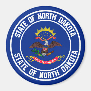 Imán Emblema de la Ronda Dakota del Norte