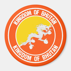 Imán Emblema de la ronda de Bután