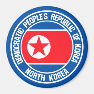Imán Emblema de la Ronda de Corea del Norte
