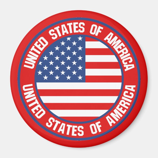 Imán Emblema de la Ronda de Estados Unidos (Frente)