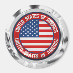 Imán Emblema de la Ronda de Estados Unidos