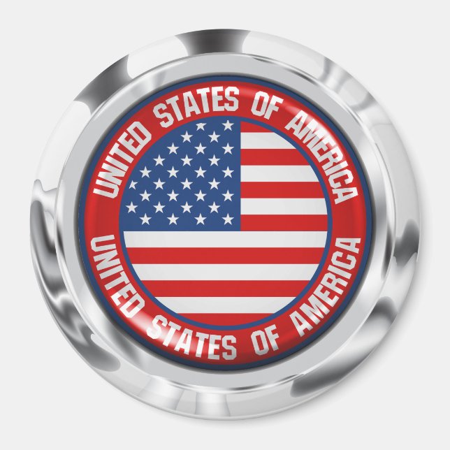 Imán Emblema de la Ronda de Estados Unidos (Frente)