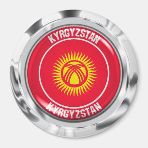 Imán Emblema de la ronda de Kirguistán