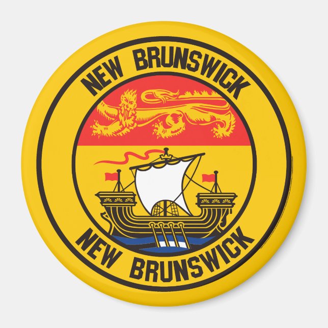 Imán Emblema de la ronda de New Brunswick (Frente)
