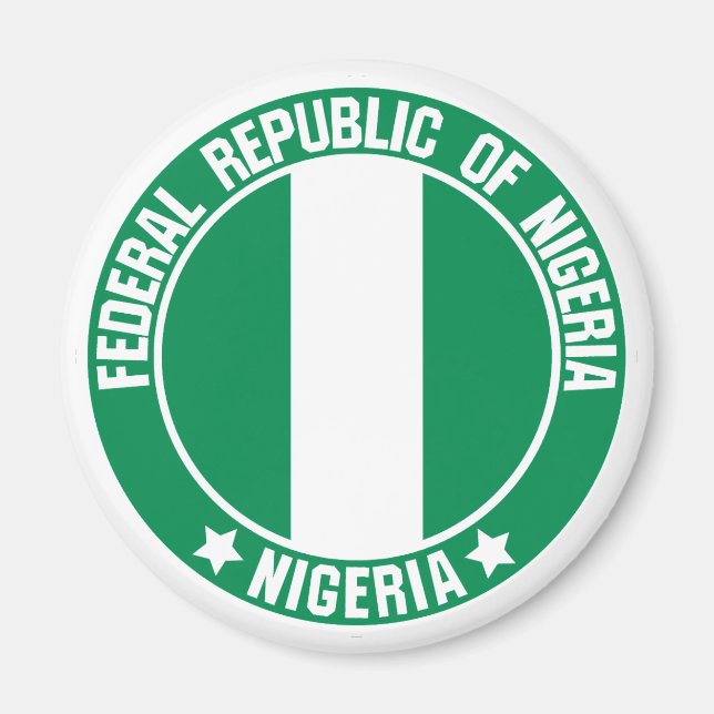 Imán Emblema de la Ronda de Nigeria (Frente)