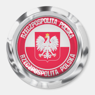 Imán Emblema de la ronda de Polonia