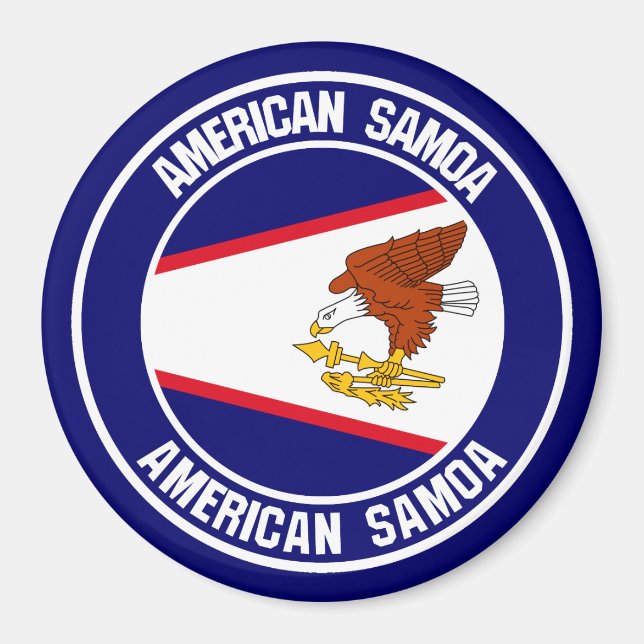 Imán Emblema de la Ronda de Samoa Americana (Frente)
