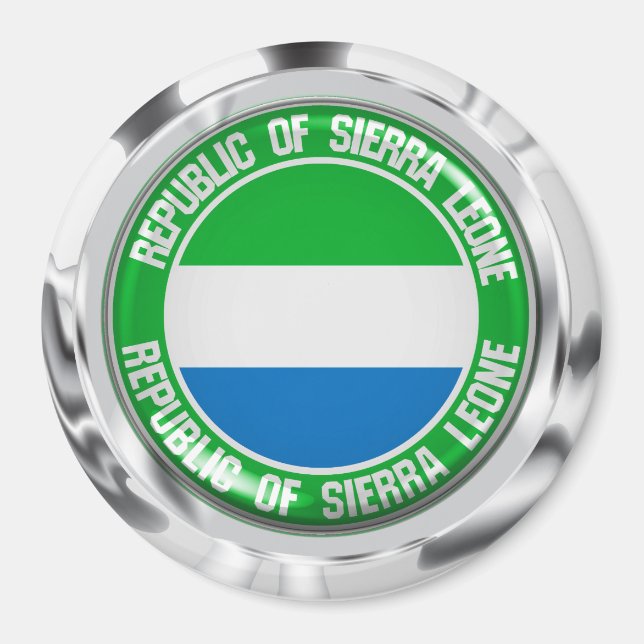 Imán Emblema de la Ronda de Sierra Leona (Frente)